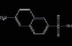 6-氨基-2-萘磺酸结构式
