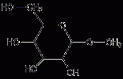 α-D-甲基葡萄糖甙结构式