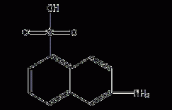 6-氨基-1-萘磺酸结构式