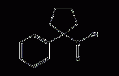 1-苯基环戊烷-1-羧酸结构式