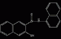 3-羟基-N-(1-萘基)-2-萘甲酰胺结构式